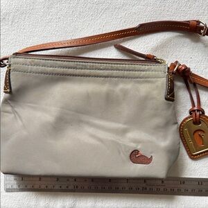 Dooney & Bourke Cream and Brown Crossbody Bag